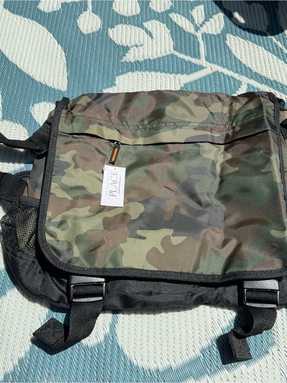 The Children's Place Camouflage Messenger Bag - Green, Brown, Black